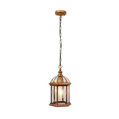 Vintage Rustic Gazebo Waterproof Outdoor LED Lantern Pendant Lights - Flyachilles