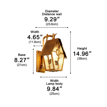 Vintage Rustic House Waterproof Outdoor LED Porch Wall Lights - Flyachilles