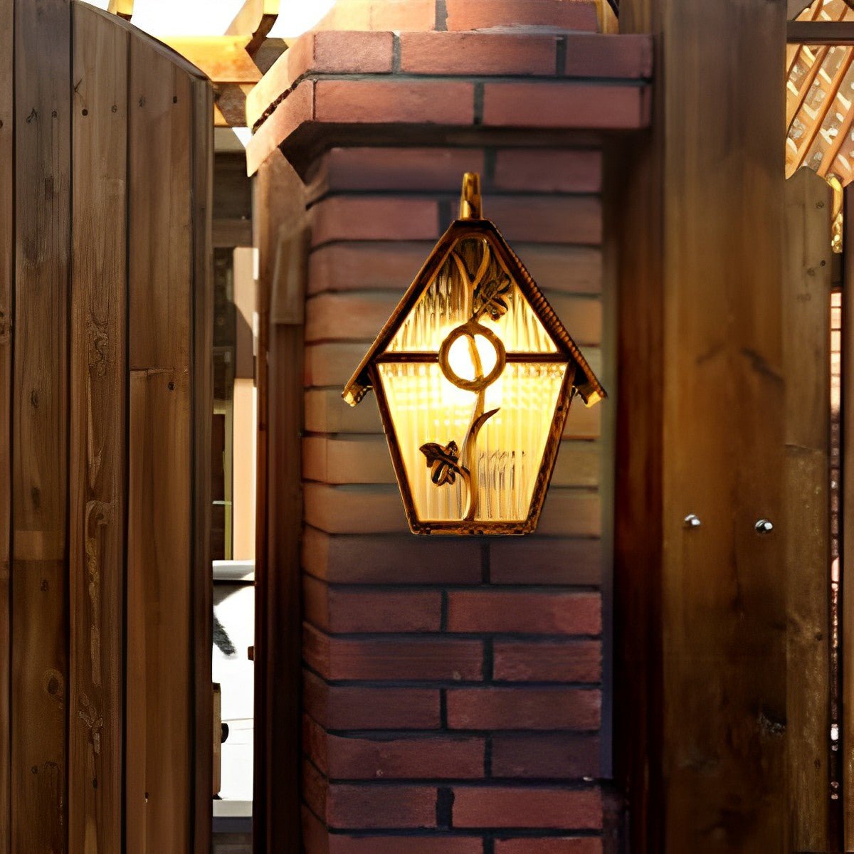 Vintage Rustic House Waterproof Outdoor LED Porch Wall Lights - Flyachilles