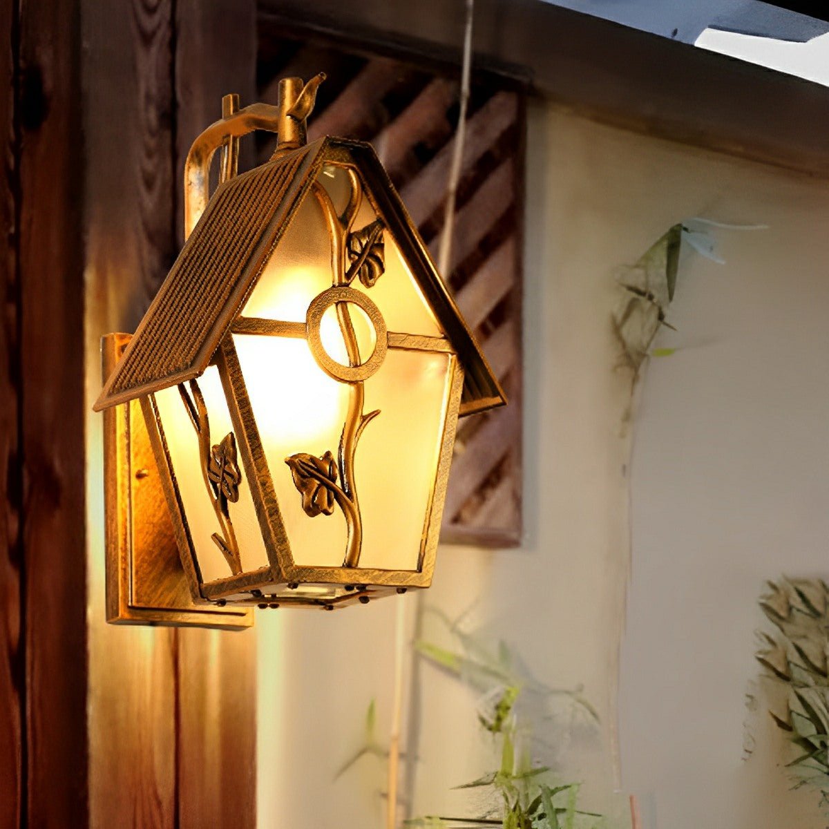 Vintage Rustic House Waterproof Outdoor LED Porch Wall Lights - Flyachilles