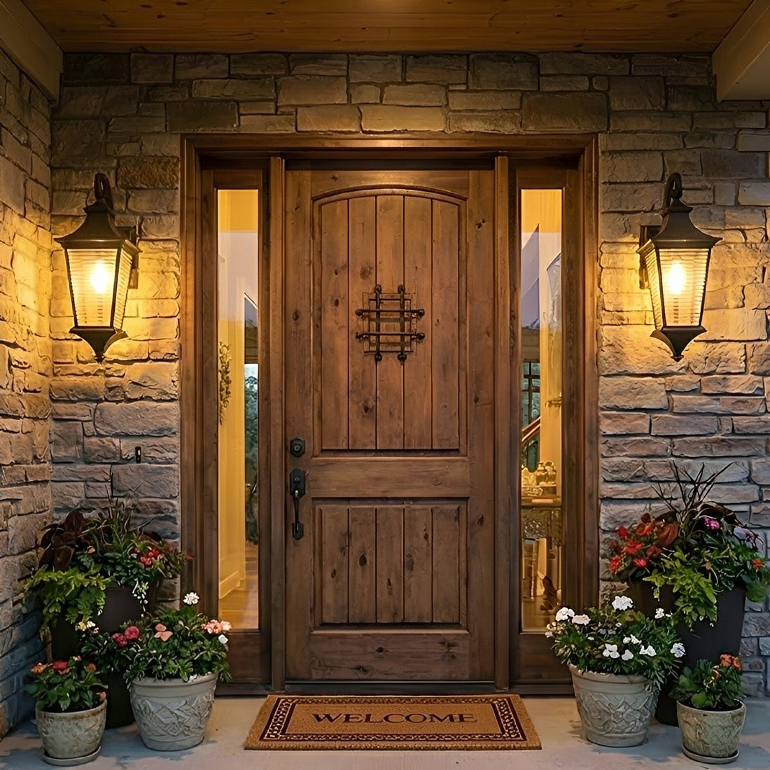 Vintage Rustic Minimalist Waterproof Outdoor LED Porch Light Exterior Wall Lights - Flyachilles