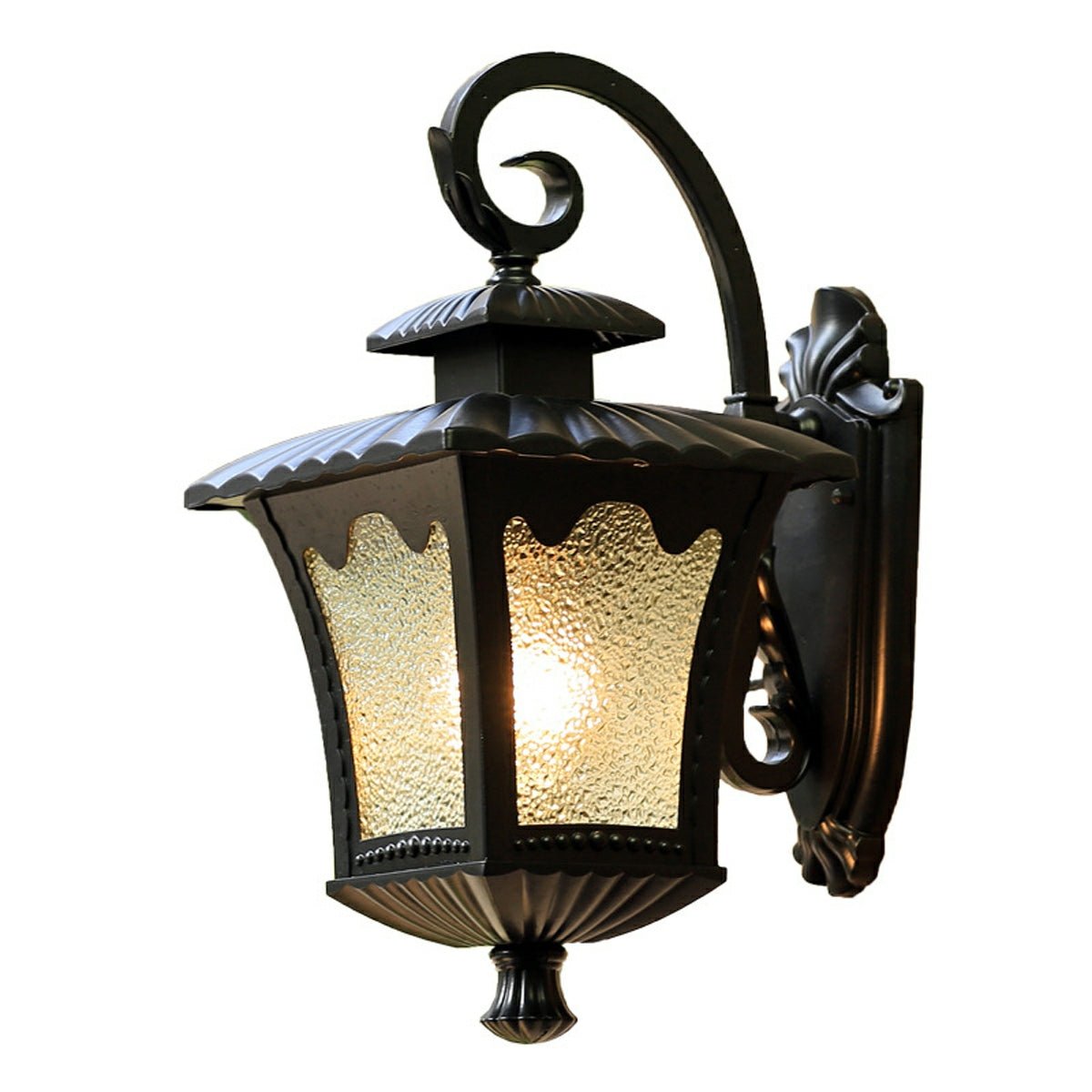 Vintage Rustic Square Water Glass Waterproof Outdoor LED Porch Wall Lights - Flyachilles