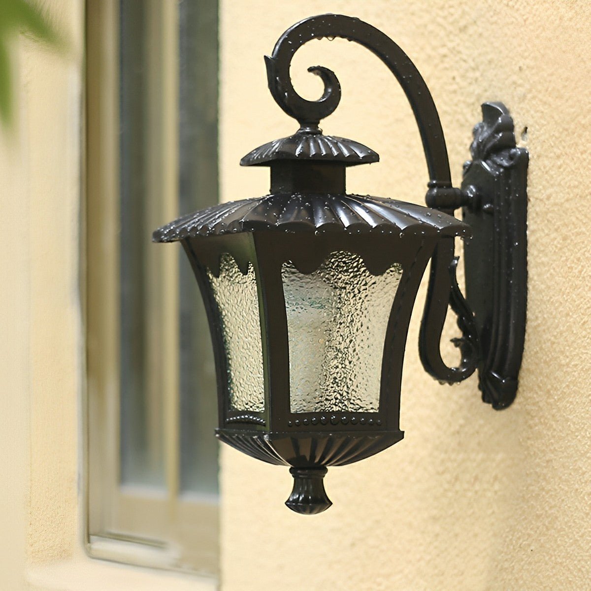 Vintage Rustic Square Water Glass Waterproof Outdoor LED Porch Wall Lights - Flyachilles