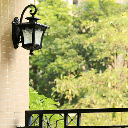 Vintage Rustic Square Water Glass Waterproof Outdoor LED Porch Wall Lights - Flyachilles