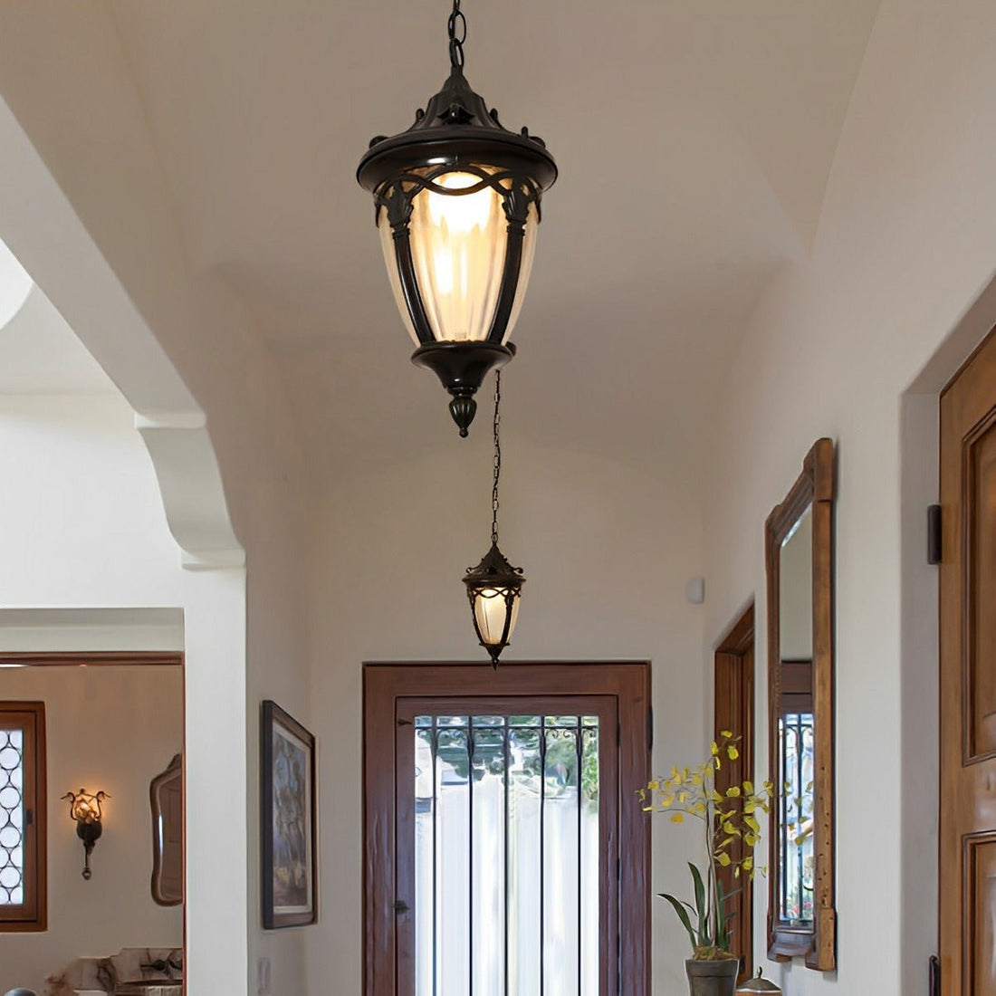 Vintage Rustic Waterproof Outdoor LED Lantern Pendant Lights - Flyachilles