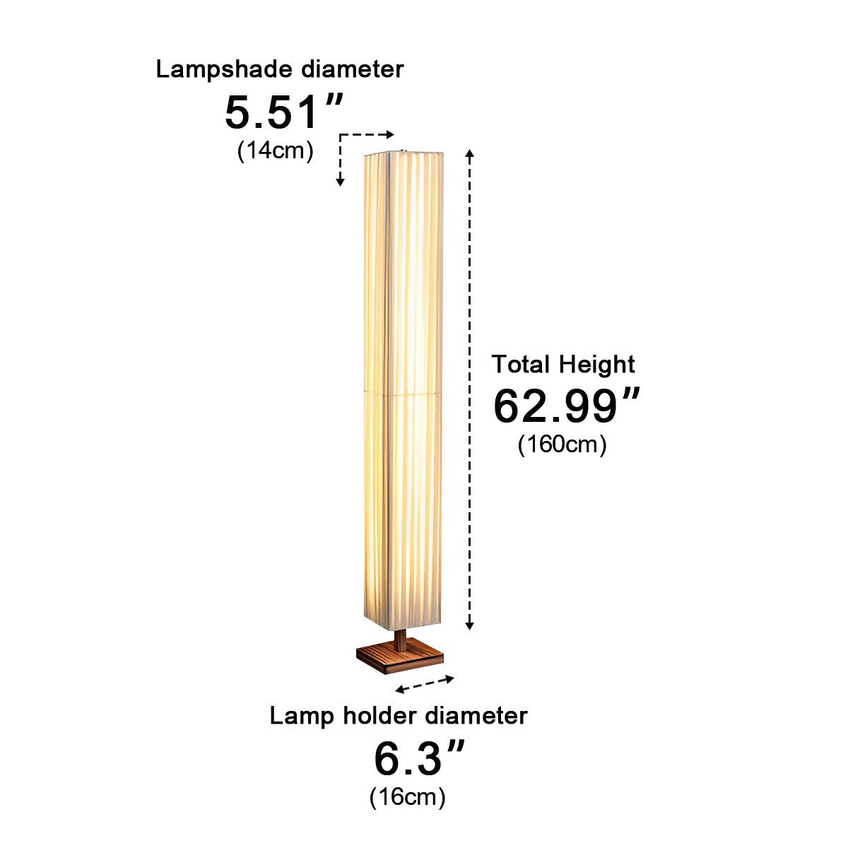 Vintage Square Column Plug In LED Floor Lamp - Flyachilles