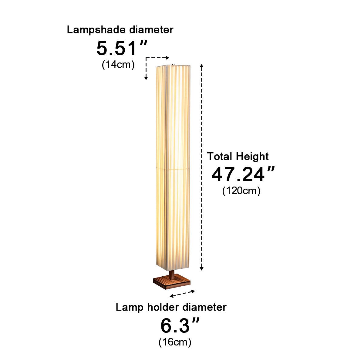 Vintage Square Column Plug In LED Floor Lamp - Flyachilles