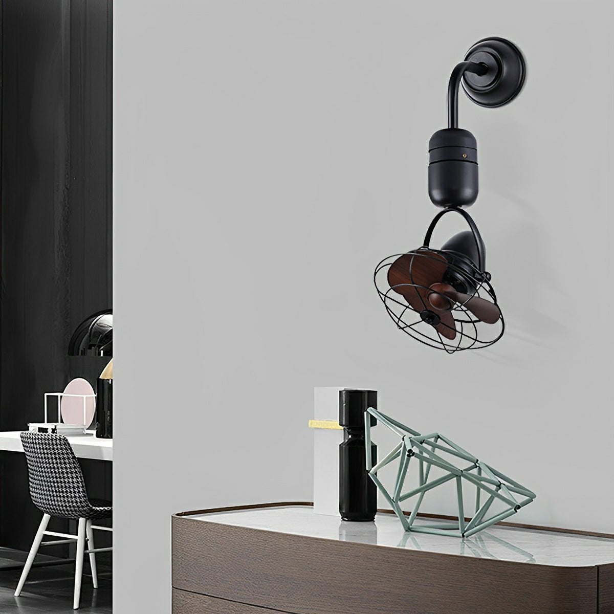 Vintage Swing Rotation 6 - Speed DC Motor Ceiling Fan Wall fan - Flyachilles