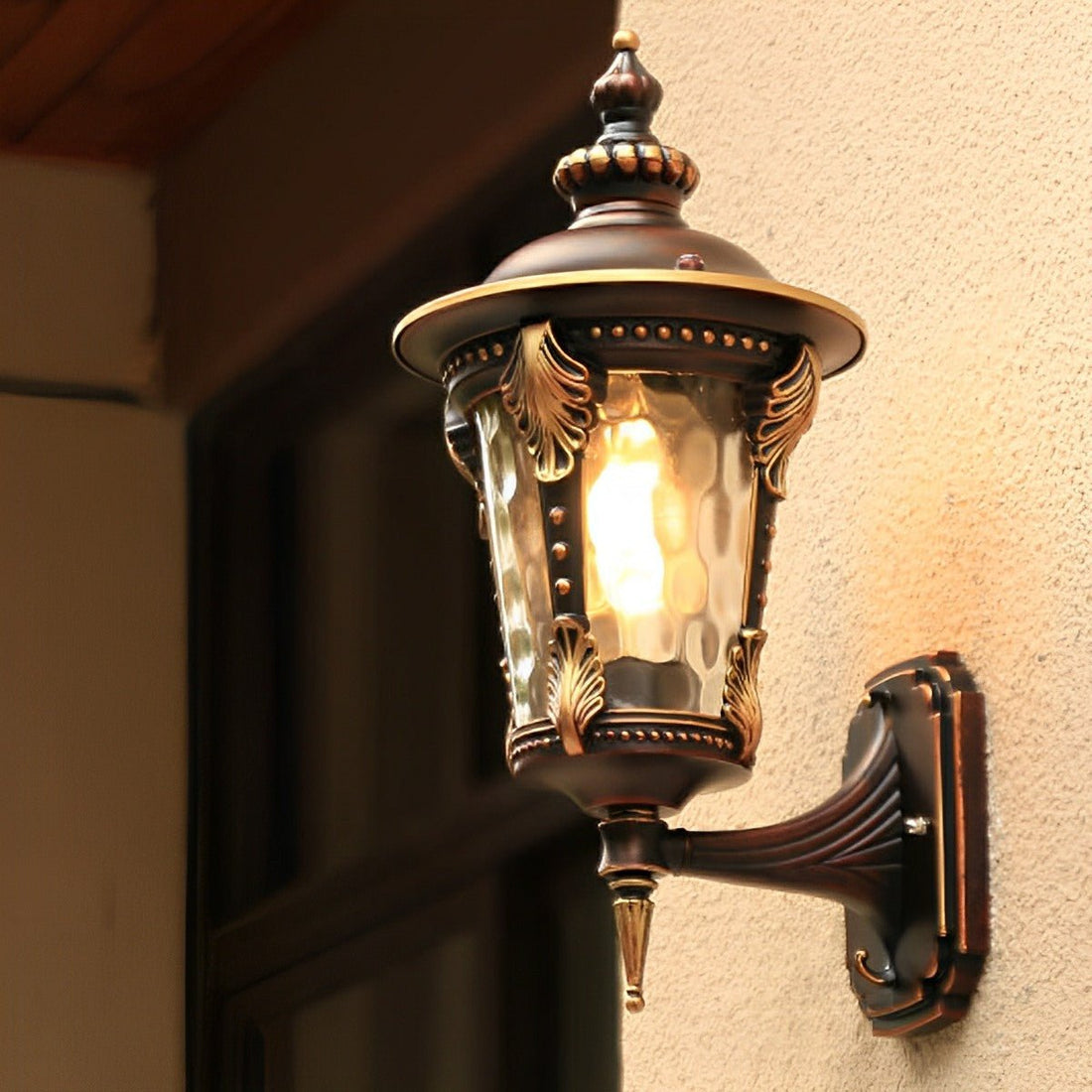 Vintage Waterproof Acanthus Leaf Outdoor LED Porch Light Exterior Wall Lights - Flyachilles