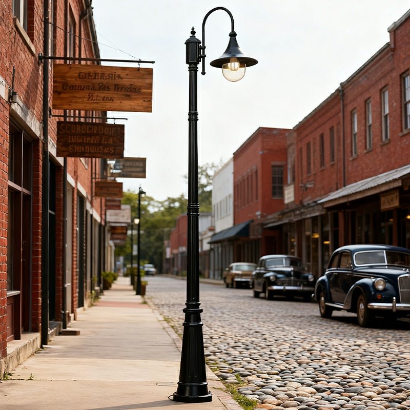 Vintage Waterproof Flared LED Outdoor Pathway Pole Lights - Flyachilles