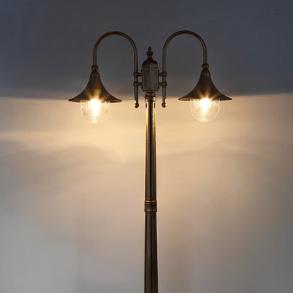 Vintage Waterproof Flared LED Outdoor Pathway Pole Lights - Flyachilles