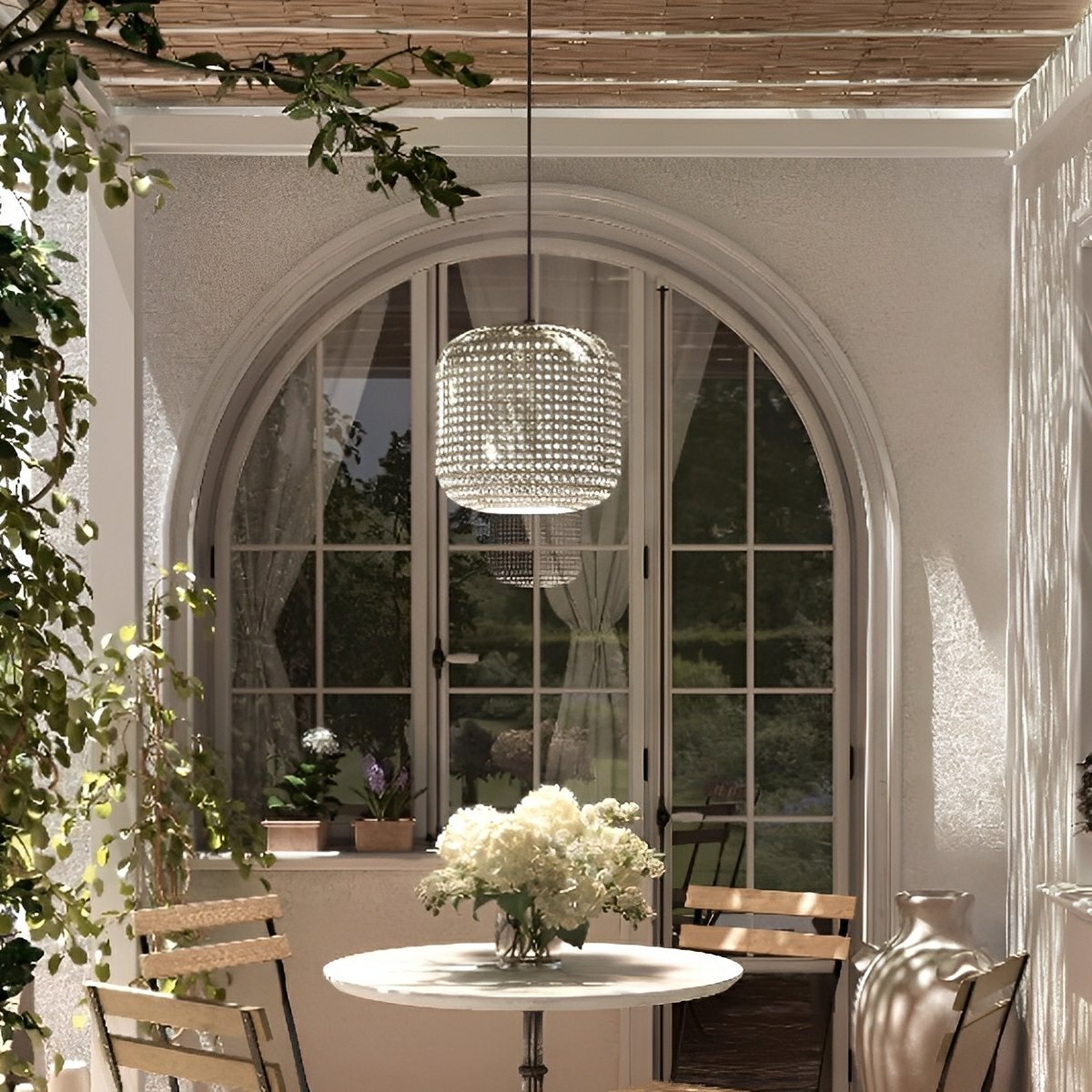 Vintage Waterproof Rattan LED Outdoor Ceiling Lights Lanterns - Flyachilles