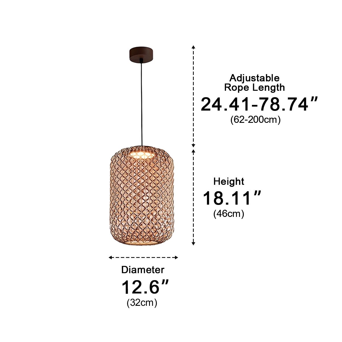 Vintage Waterproof Rattan LED Outdoor Ceiling Lights Lanterns - Flyachilles