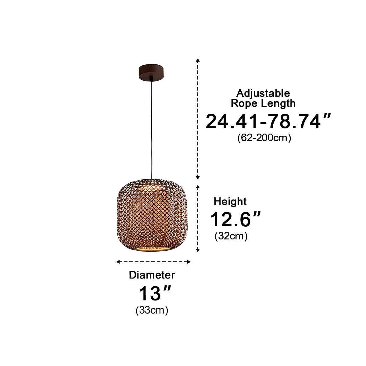 Vintage Waterproof Rattan LED Outdoor Ceiling Lights Lanterns - Flyachilles