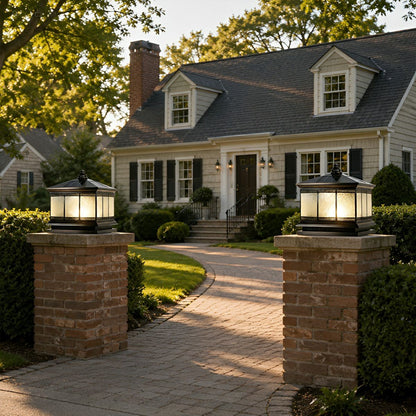 Vintage Waterproof Tower Shape Fence Outdoor Post Caps Lights - Flyachilles