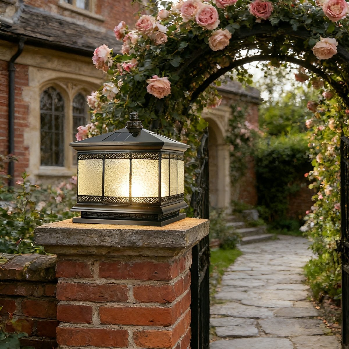 Vintage Waterproof Tower Shape Fence Outdoor Post Caps Lights - Flyachilles