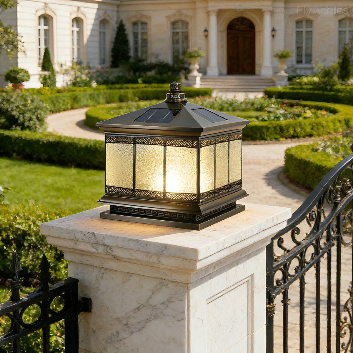 Vintage Waterproof Tower Shape Fence Outdoor Post Caps Lights - Flyachilles