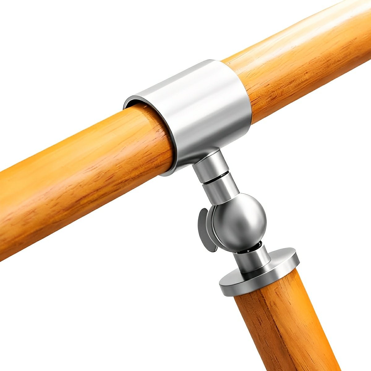 Vintage Wood Adjustable Swing Arm Floor Lamp - Flyachilles