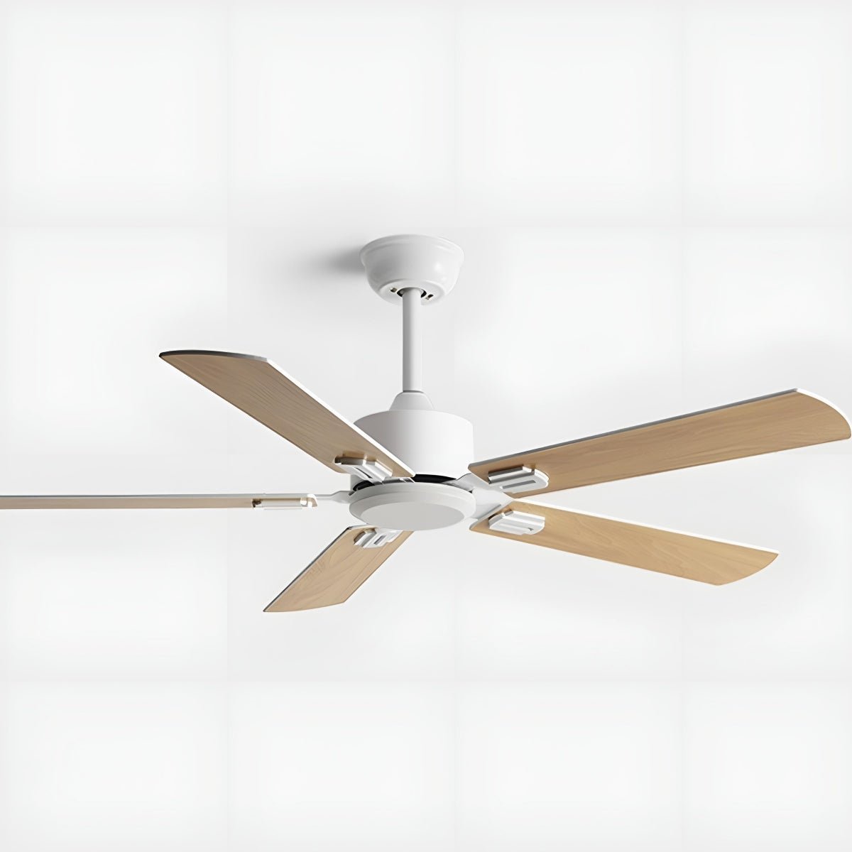 Vintage Wood Grain DC Motor 6 - speed Reverse Frequency Ceiling Fan 5 Blades - Flyachilles