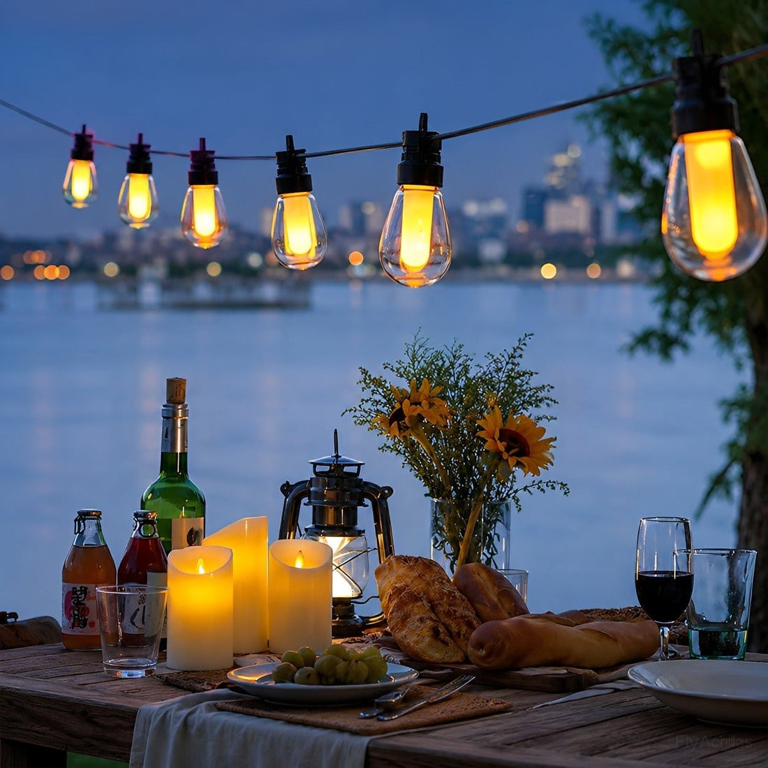 Waterproof 10 LED Outdoor String Lights 16.85ft - Flyachilles