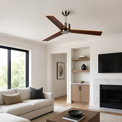 Waterproof 3-Blade Streamlined Wood Outdoor Ceiling Fan - Flyachilles
