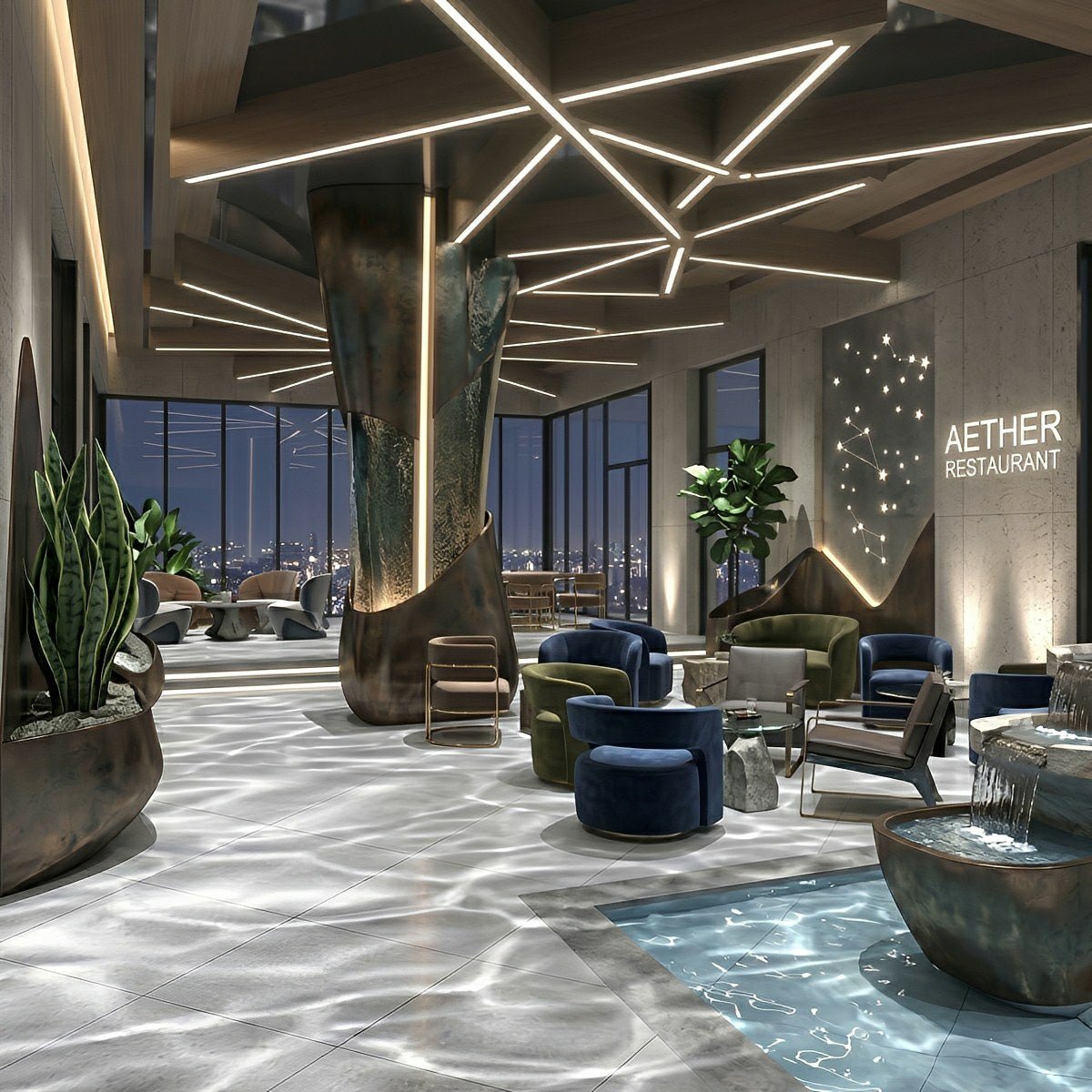 Waterproof 3D Dynamic Ocean Water Ripple LED Spotlight Ambient Lighting - Flyachilles