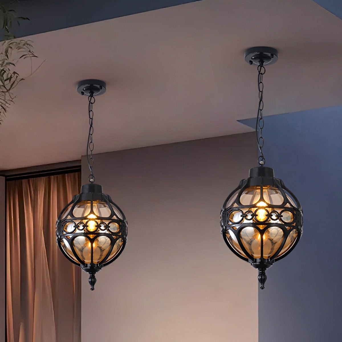Waterproof Aluminum Glass Ball Outdoor Chandelier Light Hanging Light - Flyachilles