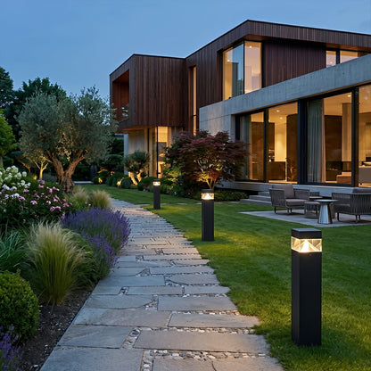 Waterproof Aluminum Metal Post Bollard Light Pillar Lantern Pathway - Flyachilles
