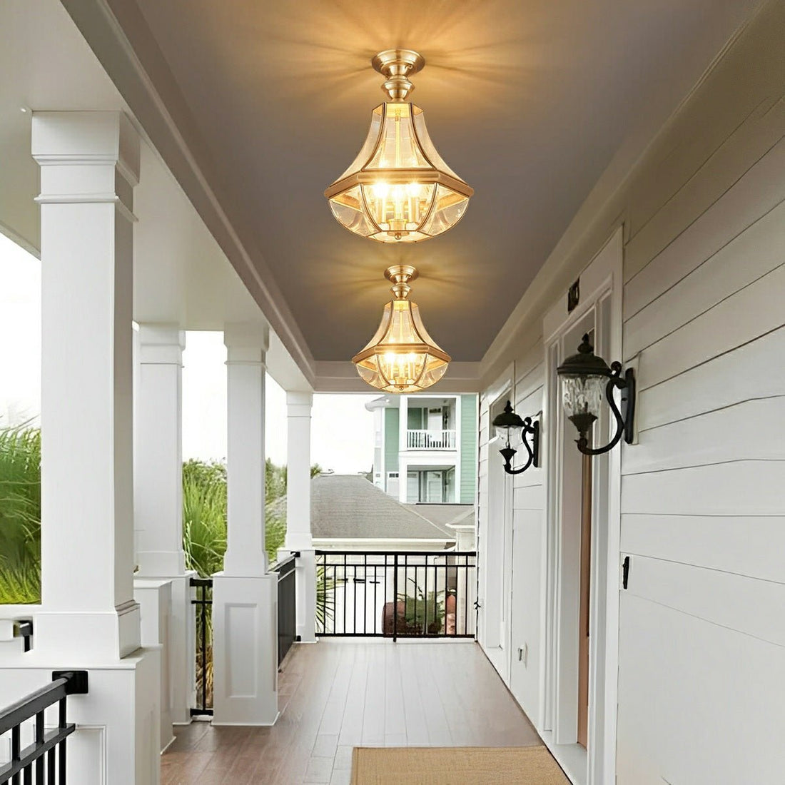 Waterproof Copper Luxury Diamond LED Outdoor Ceiling Lights - Flyachilles