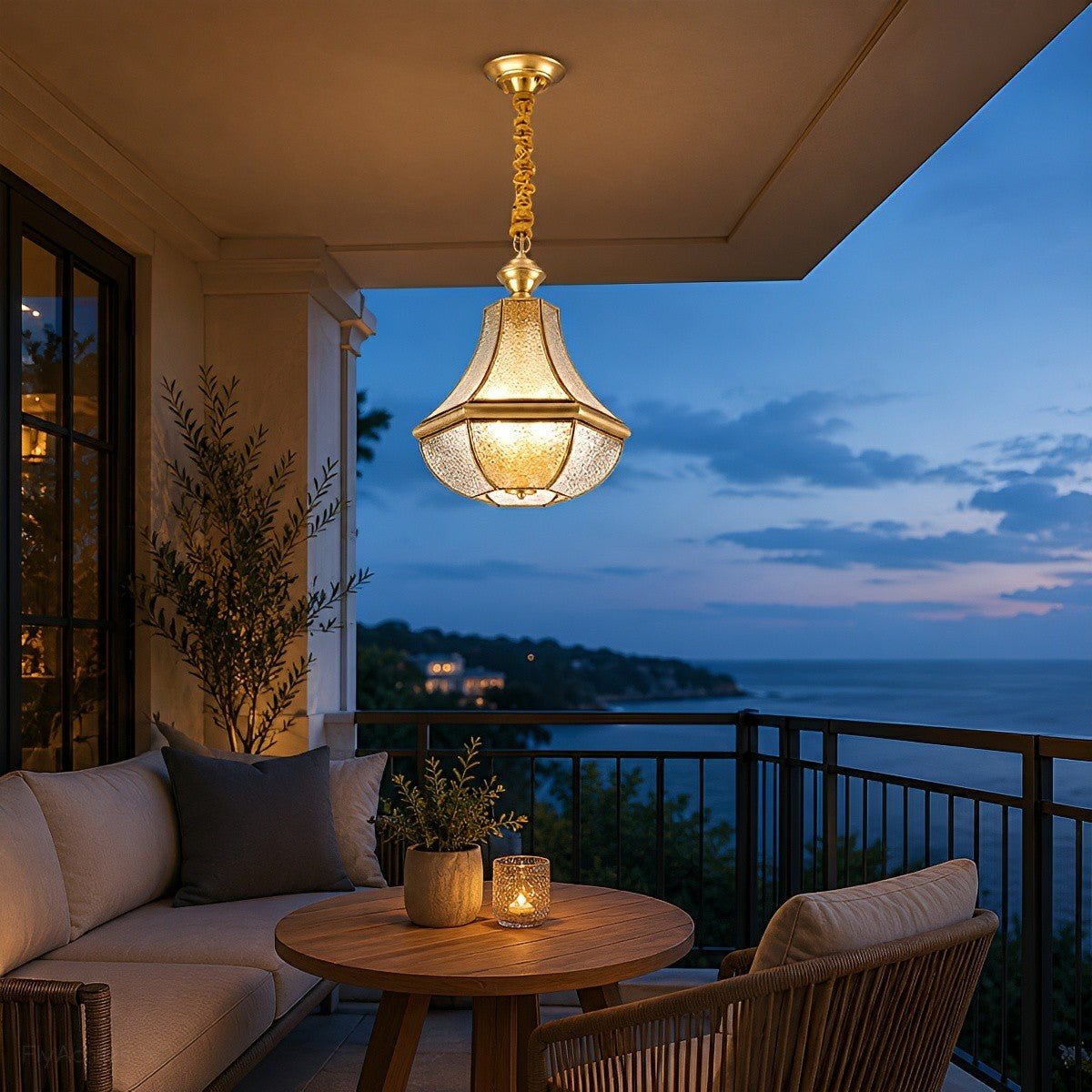 Waterproof Copper Luxury Diamond LED Outdoor Pandent Lights - Flyachilles