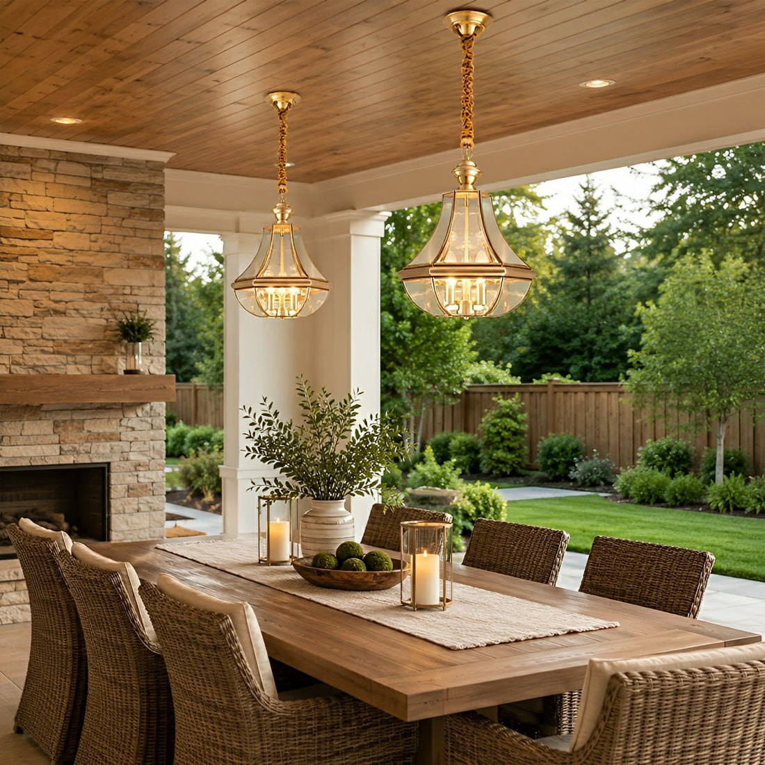 Waterproof Copper Luxury Diamond LED Outdoor Pandent Lights - Flyachilles