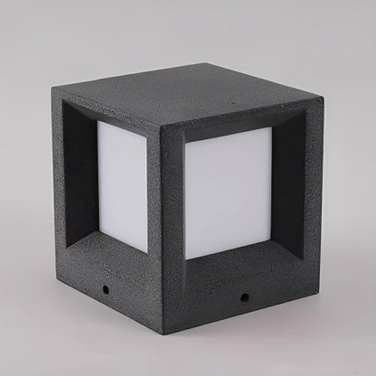 Waterproof Cubed Cement LED Outdoor Post Lights - Flyachilles