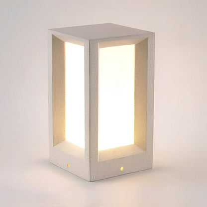 Waterproof Cubed Cement LED Outdoor Post Lights - Flyachilles