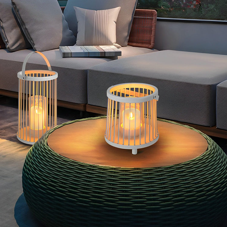 Waterproof Cylinder Outdoor Floor Lamps Hanging LED Candle Lanterns - Flyachilles