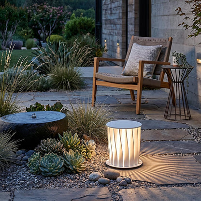Waterproof Cylindrical Twisted Outdoor Post Light Pathway Lighting - Flyachilles
