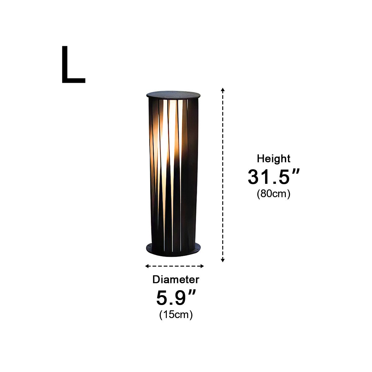 Waterproof Cylindrical Twisted Outdoor Post Light Pathway Lighting - Flyachilles