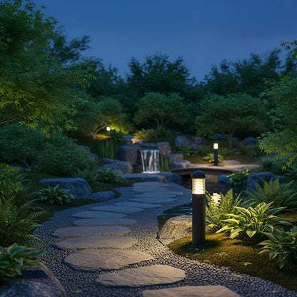 Waterproof Fence Patio Courtyard Park Yard Aluminum Pillar Post Column Lamp - Flyachilles