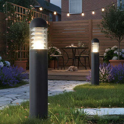 Waterproof Fence Patio Courtyard Park Yard Aluminum Pillar Post Column Lamp - Flyachilles