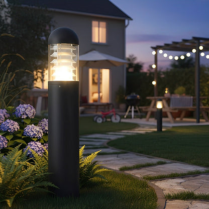 Waterproof Fence Patio Courtyard Park Yard Aluminum Pillar Post Column Lamp - Flyachilles