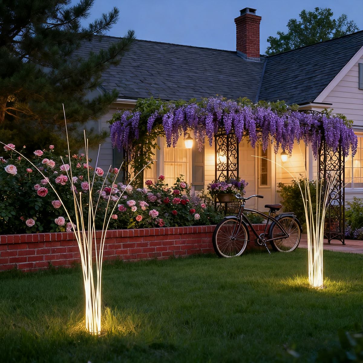 Waterproof LED Reed Fiber Optic Shaped Light Lawn Landscape Light - Flyachilles