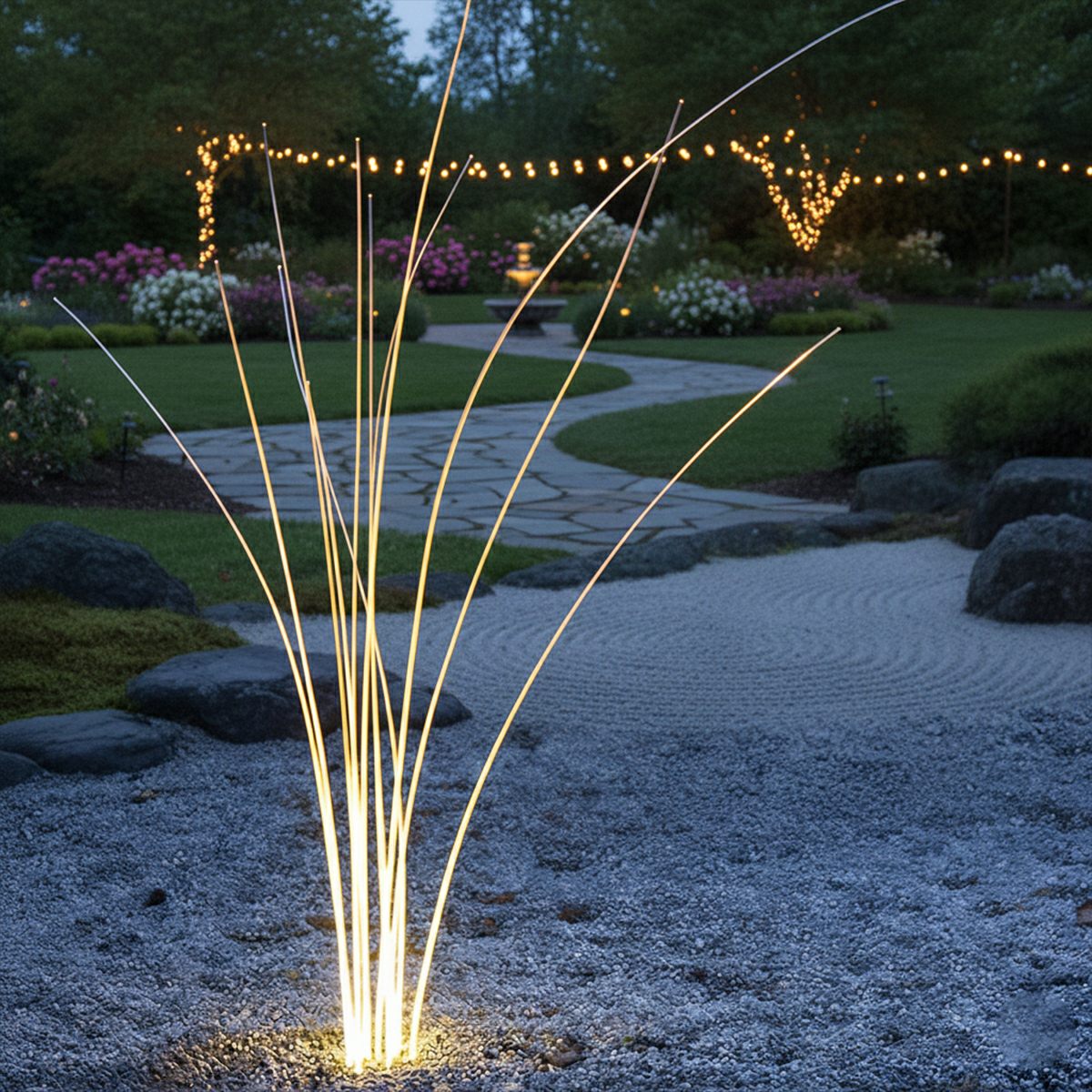 Waterproof LED Reed Fiber Optic Shaped Light Lawn Landscape Light - Flyachilles