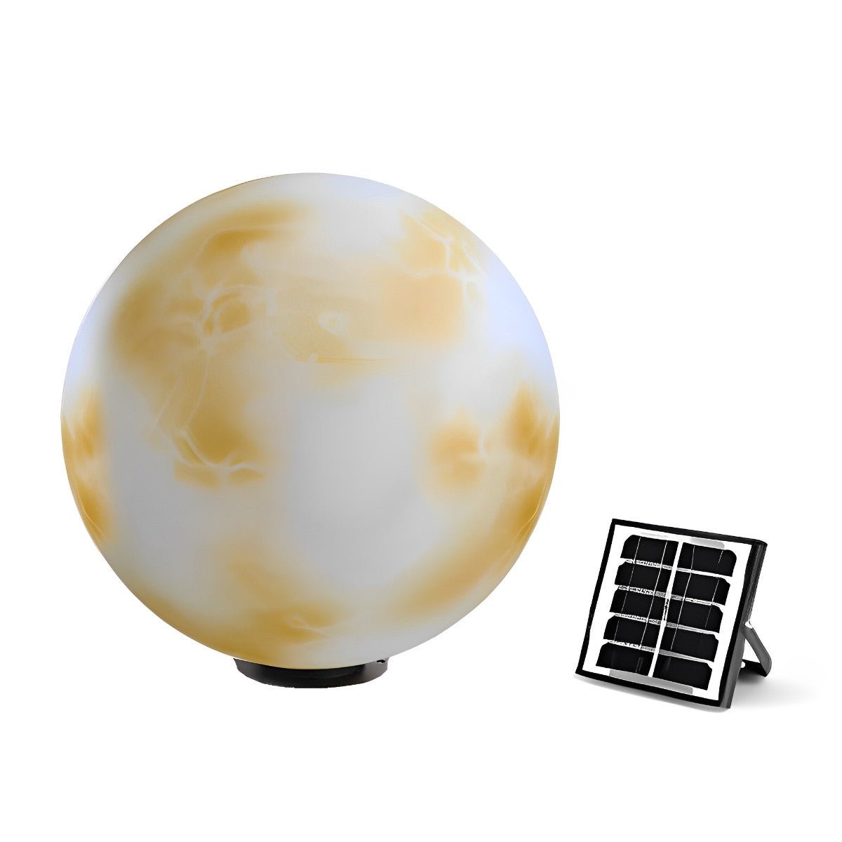 Waterproof LED Round Ball Moon Modern Solar Post Caps Lights - Flyachilles