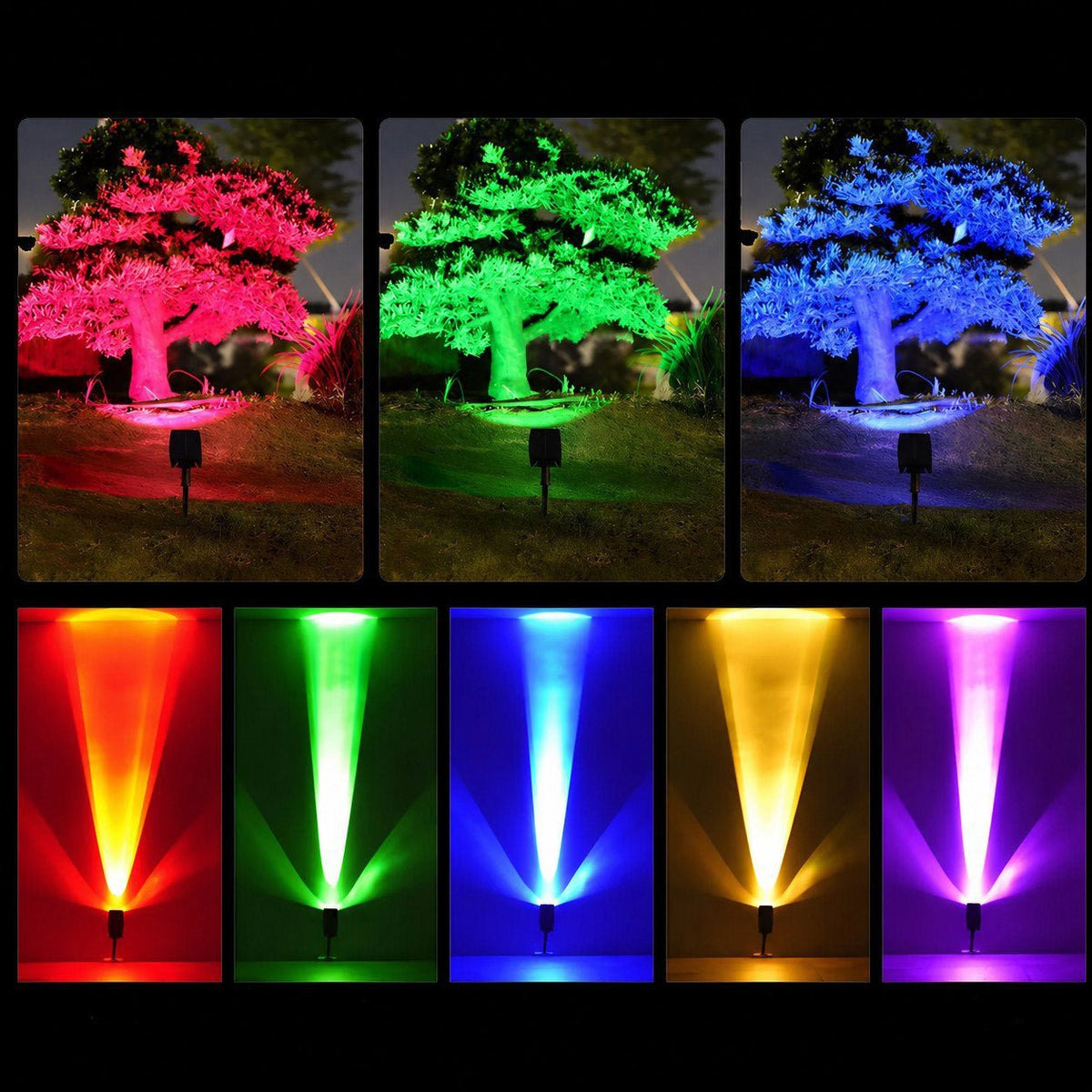Waterproof LED Solar Multi-zoom Spot Light Landscape Lighting - Flyachilles