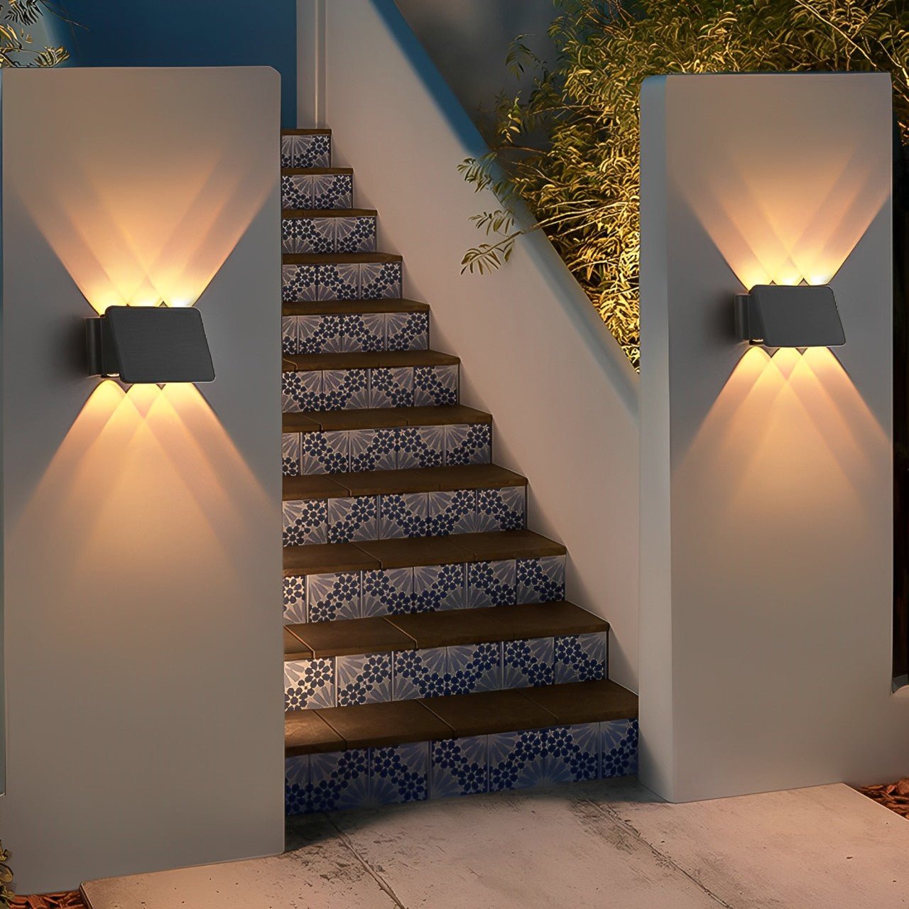 Waterproof LED Up and Down Lights Solar Wall Lamp Wall Washer Lights - Flyachilles