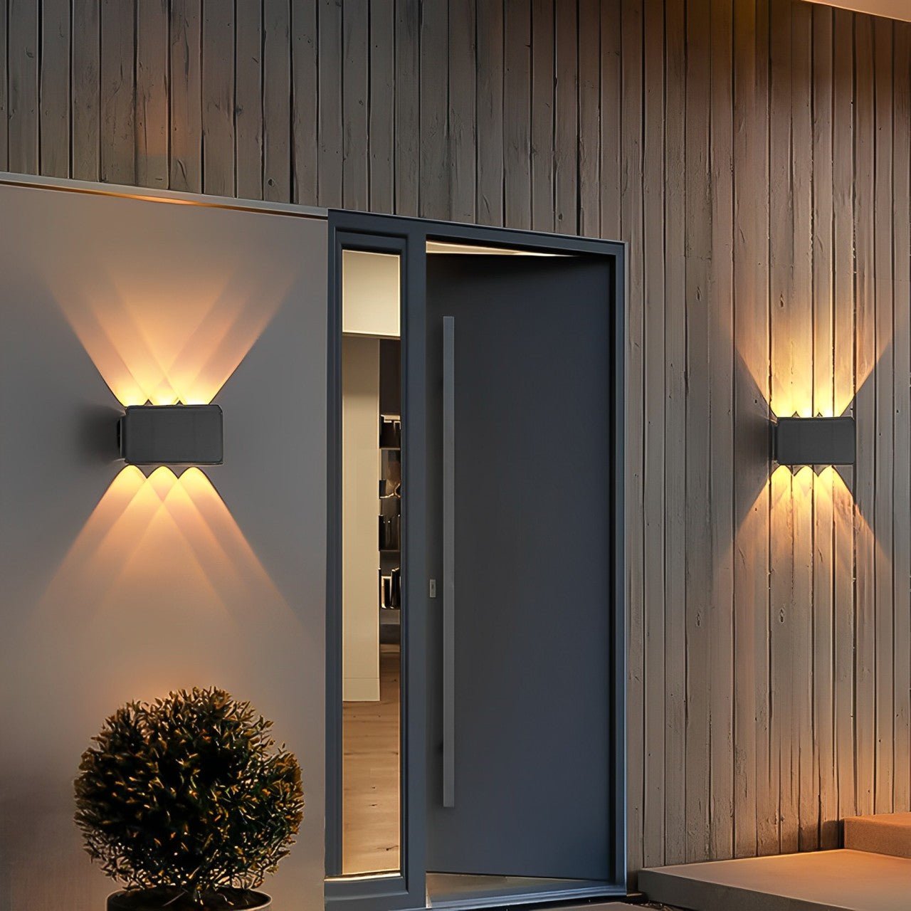 Waterproof LED Up and Down Lights Solar Wall Lamp Wall Washer Lights - Flyachilles