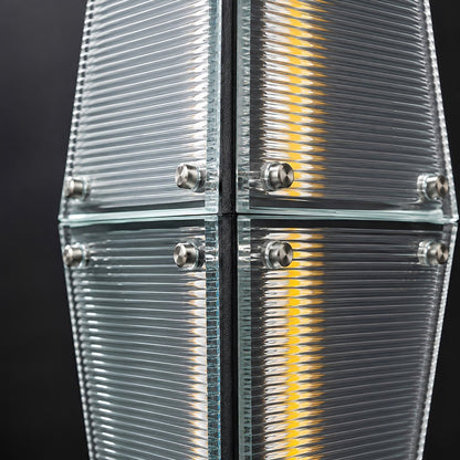 Waterproof Luxury Diamond Ribbed Glass Outdoor Wall Light - Flyachilles