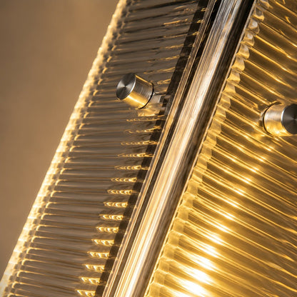 Waterproof Luxury Diamond Ribbed Glass Outdoor Wall Light - Flyachilles