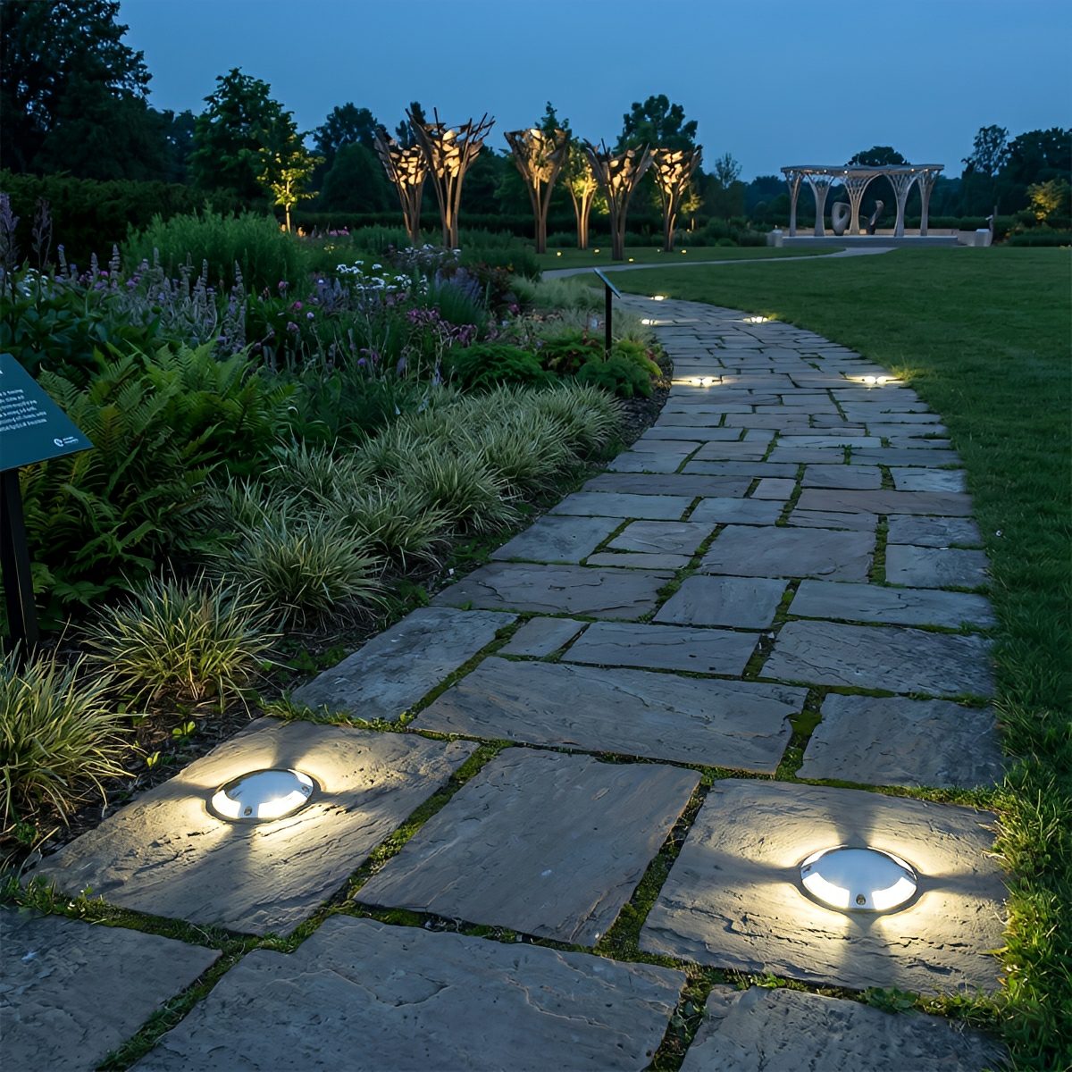Waterproof Mdern Round LED Outdoor Step Lights Deck Stair Lights - Flyachilles