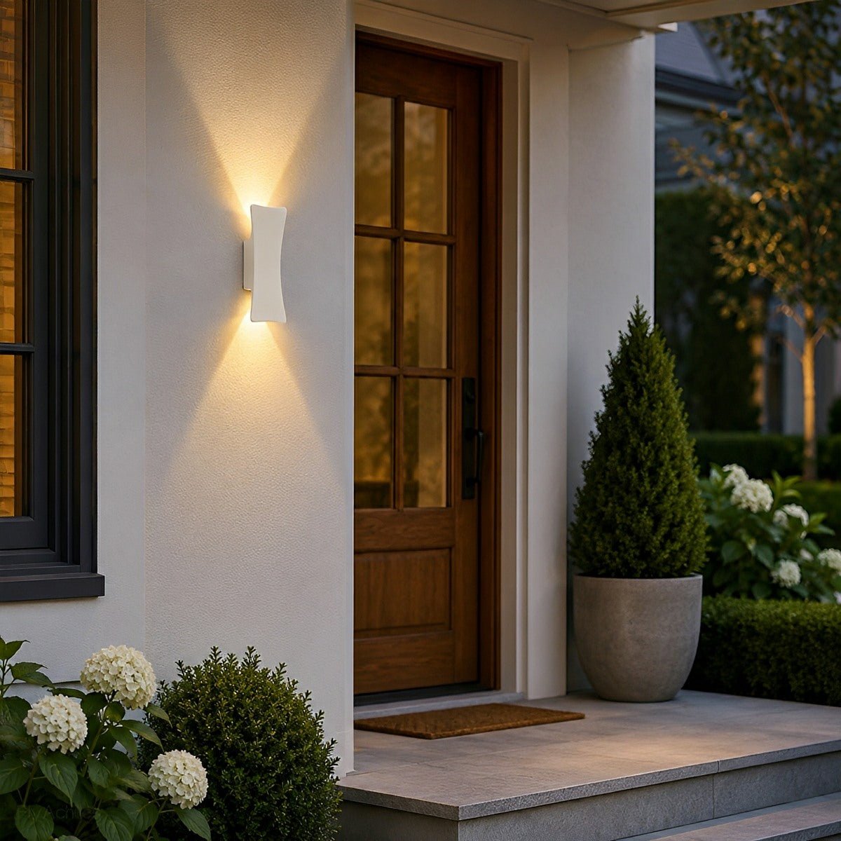 Waterproof Modern Arc Up and Down Outdoor Wall Light - Flyachilles