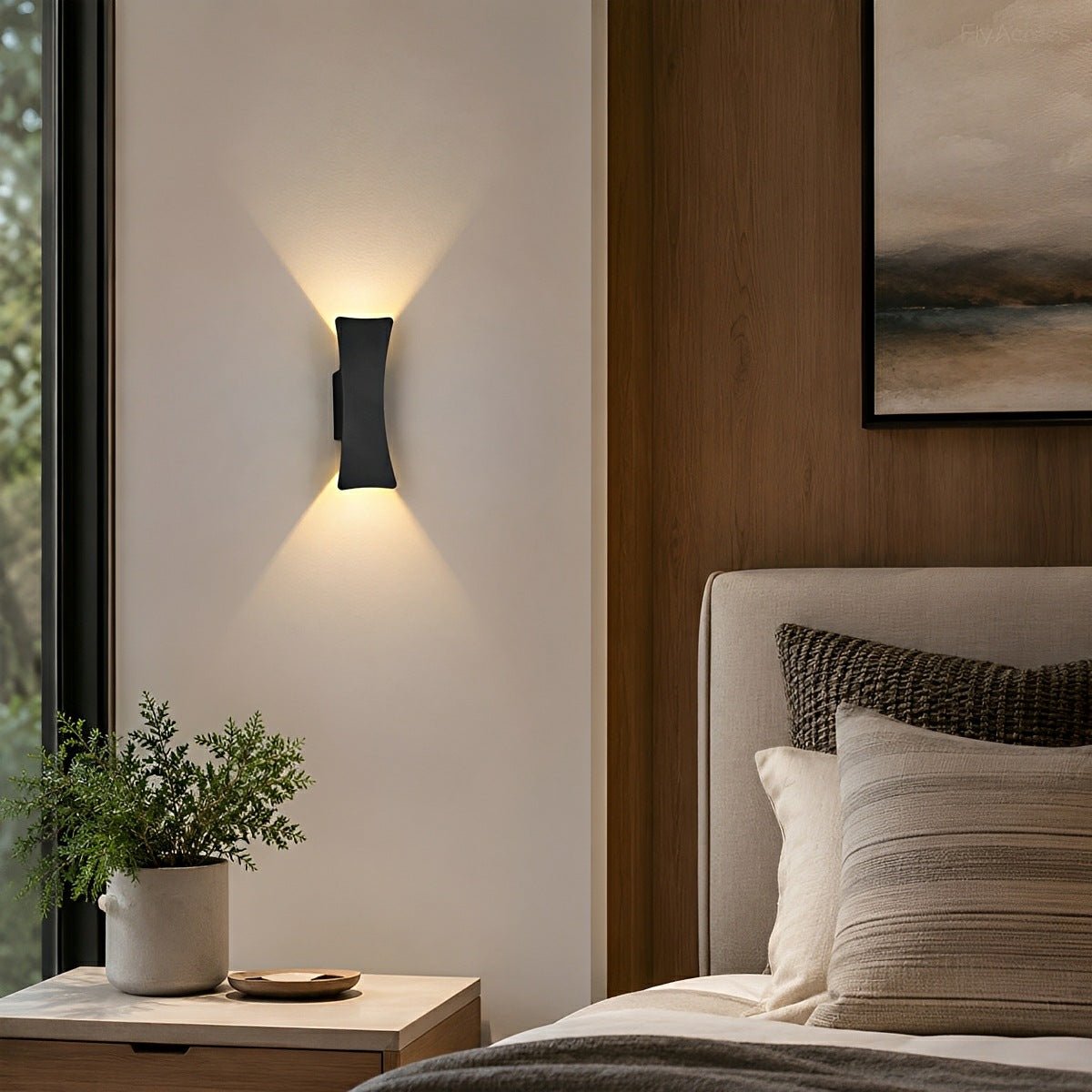 Waterproof Modern Arc Up and Down Outdoor Wall Light - Flyachilles